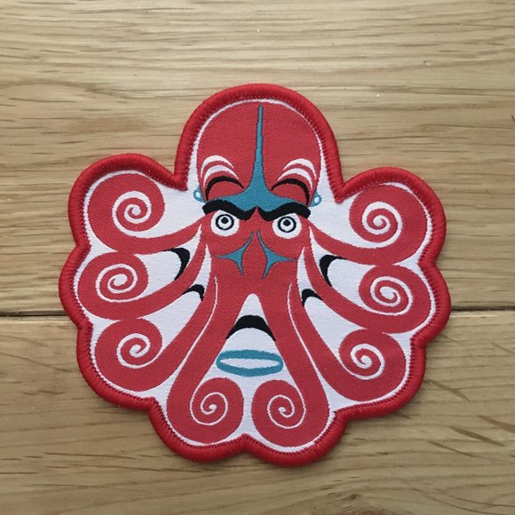 Native Northwest Haida Octopus Iron-on Patch - Picture 2 of 5